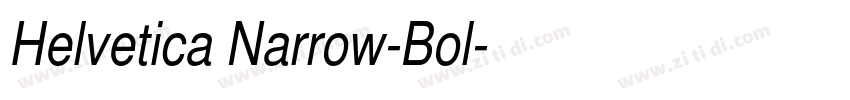 Helvetica Narrow-Bol字体转换